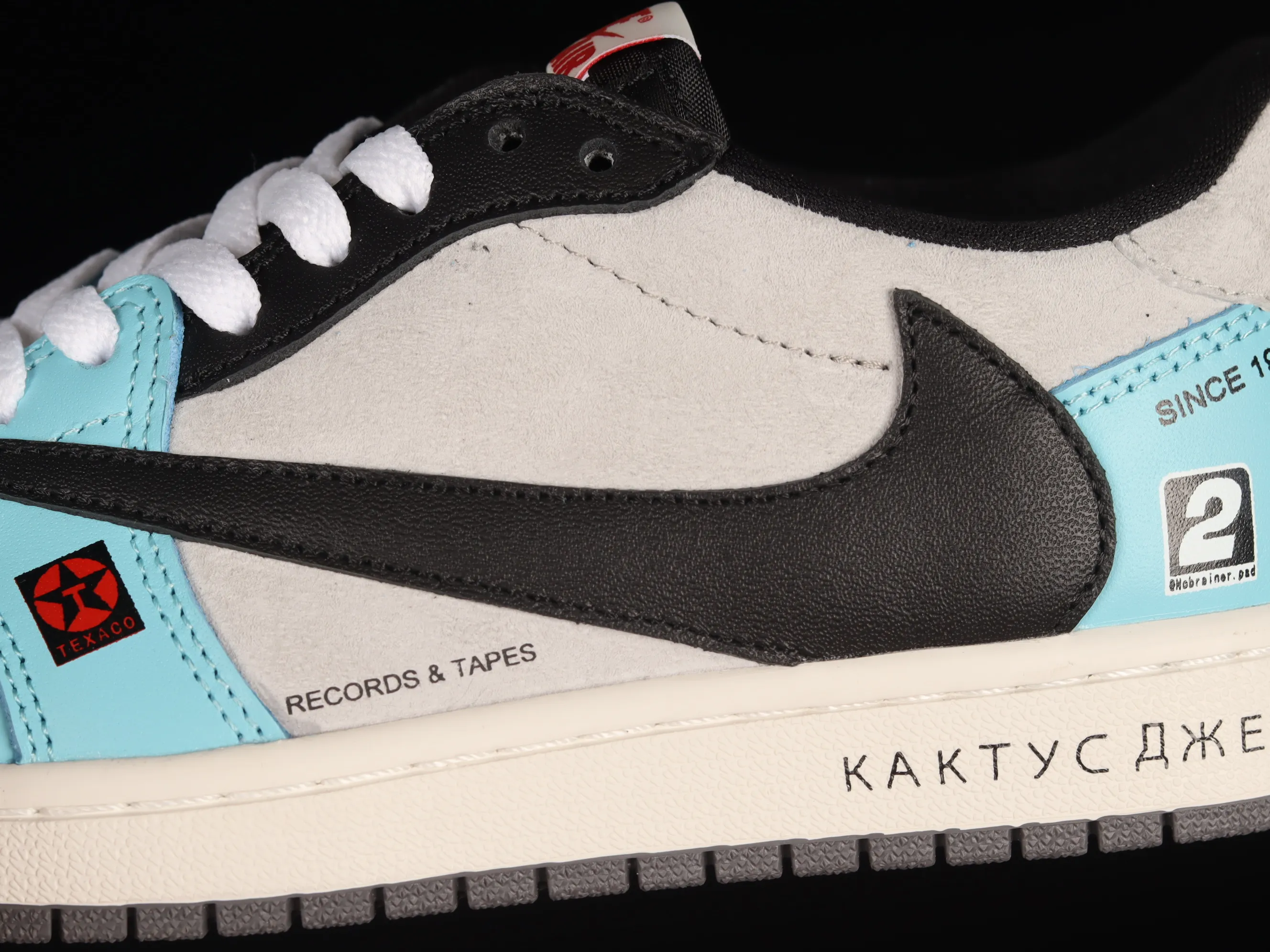 All categories Air Jordan Jordan series basketball shoes Air Jordan 1 Low Travis Scott x Nk Air Jordan 1 Low OG SP "JACKBOYS" AJ1 Joe 1TS joint BMW M3 water blue brown black barb DM7866-009
